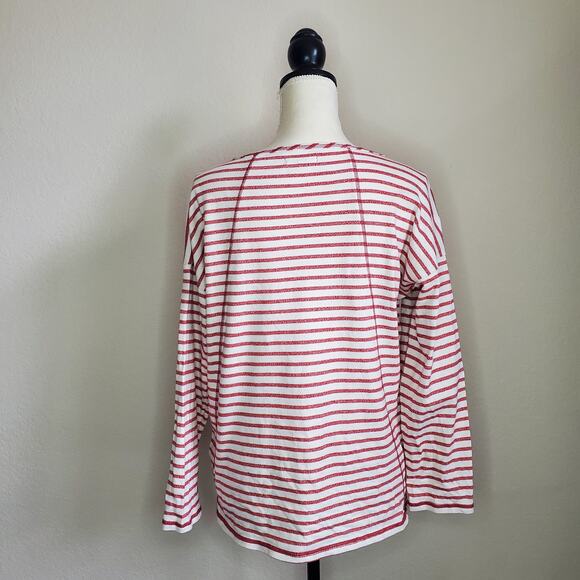 Madewell Red Striped Chart Tee Small - Picture 3 of 7